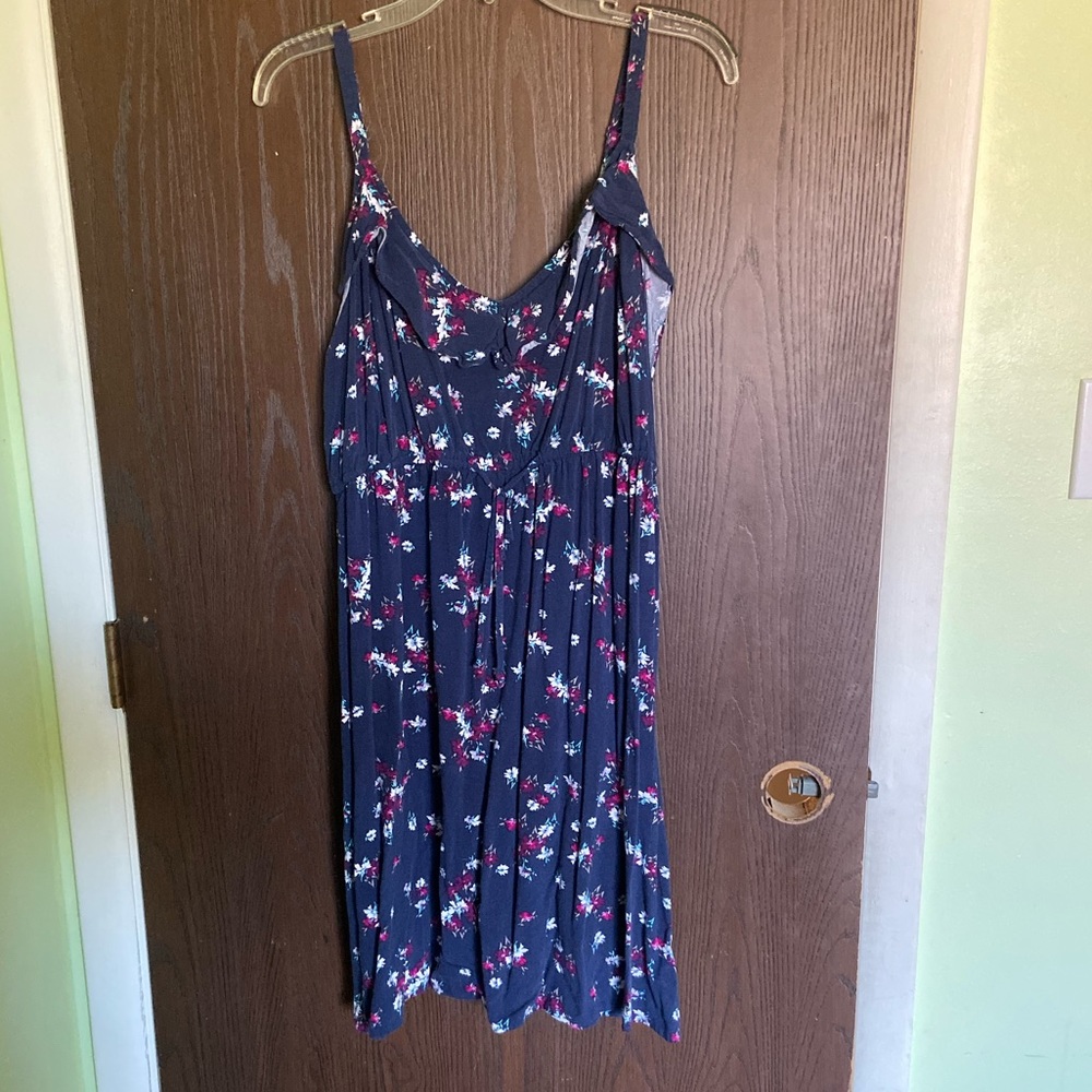 Torrid navy pattern rayon dress